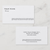 Musik-Kerbe-Geschäft Karte-Weiß Visitenkarte (Vorne/Hinten)