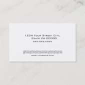 Musik-Kerbe-Geschäft Karte-Weiß Visitenkarte (Rückseite)