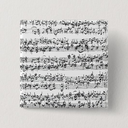 Musik-Kerbe von Johann Sebastian Bach Button (Vorderseite)