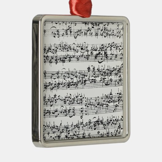 Musik-Kerbe von Johann Sebastian Bach Silbernes Ornament (Rechts)