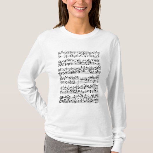 Musik-Kerbe von Johann Sebastian Bach T-Shirt (Vorderseite)