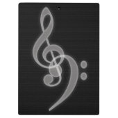 Musik - Klappe Treble und Bass Clef Klemmbrett (Rückseite)