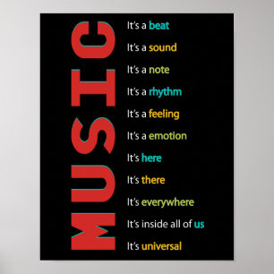 Musik-Klassenzimmer-vernehmbarer Poster