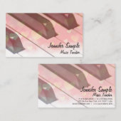 Musik-Klavier-Tastatur-Lehrer-berufliches Visitenkarte (Vorne/Hinten)