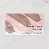 Musik-Klavier-Tastatur-Lehrer-berufliches Visitenkarte (Rückseite)