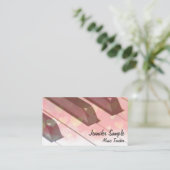 Musik-Klavier-Tastatur-Lehrer-berufliches Visitenkarte (Stehend Vorderseite)