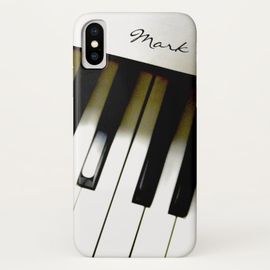 Musik-Klavier-Tastatur personalisiert Case-Mate iPhone Hülle (Rückseite)