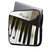 Musik-Klavier-Tastatur personalisiert Laptopschutzhülle (Vorderseite Links)