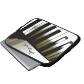 Musik-Klavier-Tastatur personalisiert Laptopschutzhülle (Vorne Knopf)