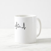 Musik Klavier- und Gitarrengeschenke für Heartbeat Kaffeetasse (VorderseiteRechts)