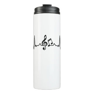 Musik Klavier- und Gitarrengeschenke für Heartbeat Thermosbecher