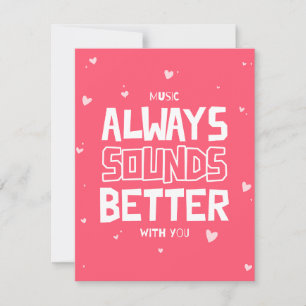 Musik klingt bei Ihnen besser - Liebe Card Feiertagskarte
