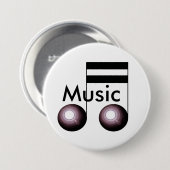 Musik-Knopf-Button-Musiker-Lehrer-Band Button (Vorne & Hinten)
