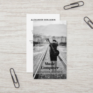 Musik Komponist Foto QR Code Business Card Visitenkarte