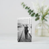 Musik Komponist Foto QR Code Business Card Visitenkarte (Stehend Vorderseite)