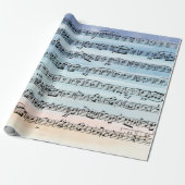 Musik-Komposition auf Aquarell Geschenkpapier (Ungerollt)