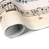 Musik-Komposition auf Aquarell Geschenkpapier (Rolleneckpunkt)