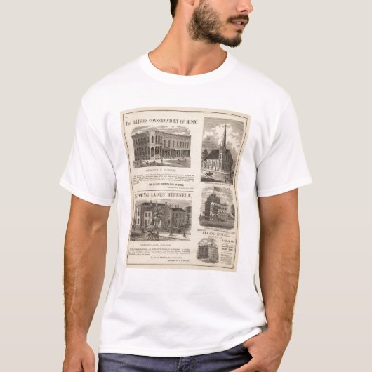 Musik-Konservatorium, Schule, Kirche T-Shirt (Vorderseite)