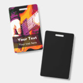 Musik-Konzert-Ereignis-Abzeichen-Vorlagen Ausweis (Vorder- & Rückseite)