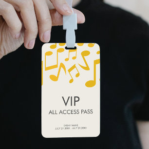 Musik Konzert Festival All Access VIP Karte Ausweis