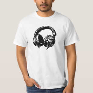 Musik Kopfhörer DJ Geburtstagsfeier T-Shirt
