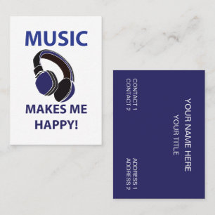 Musik Kopfhörer  Visitenkarte