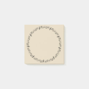 Musik-Kreis Post-it Klebezettel