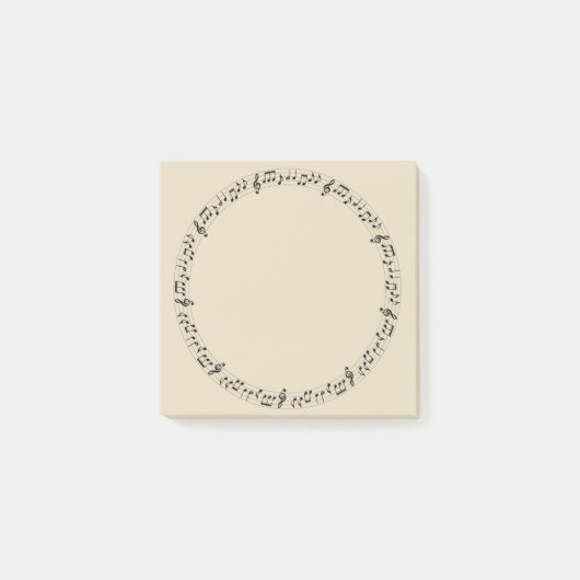 Musik-Kreis Post-it Klebezettel (Vorderseite)