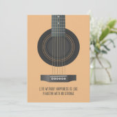 Musik Kunst Eine Gitarre ohne Zeichen Dankeskarte (Stehend Vorderseite)