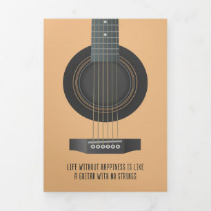 Musik Kunst Eine Gitarre ohne Zeichen Dreifach Gefaltete Karte