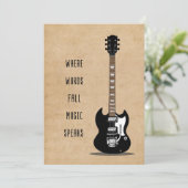 Musik Kunst, in der Worte fallen Musik sprechen Dankeskarte (Stehend Vorderseite)