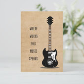 Musik Kunst, in der Worte fallen Musik sprechen Dankeskarte (Stehend Vorderseite)