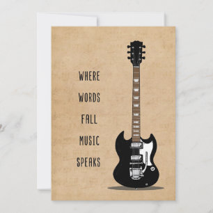 Musik Kunst, in der Worte fallen Musik sprechen Einladung