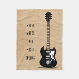 Musik Kunst, in der Worte fallen Musik sprechen Fleecedecke