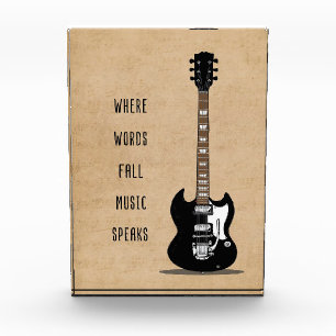 Musik Kunst, in der Worte fallen Musik sprechen Fotoblock