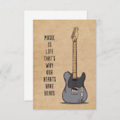 Musik Kunst Musik Das Leben Dankeskarte (Vorne/Hinten)