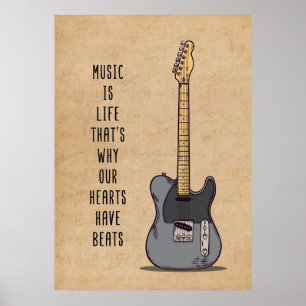 Musik Kunst Musik Das Leben Poster