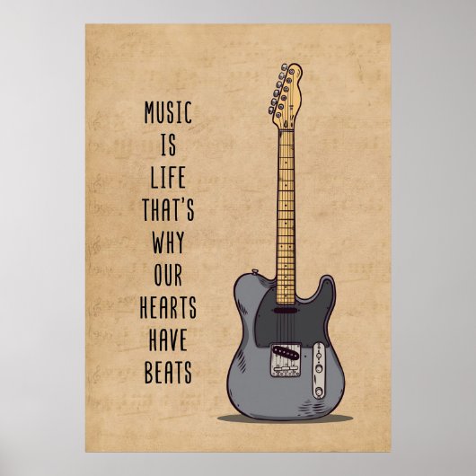 Musik Kunst Musik Das Leben Poster (Vorne)