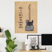 Musik Kunst Musik Das Leben Poster (Heimbüro)