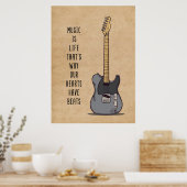 Musik Kunst Musik Das Leben Poster (Küche)