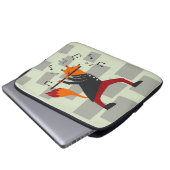 Musik Kunst und Flöte Laptopschutzhülle (Vorne Knopf)