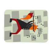Musik Kunst und Flöte Magnet (Horizontal)