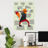 Musik Kunst und Flöte Poster (Heimbüro)