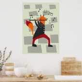Musik Kunst und Flöte Poster (Küche)