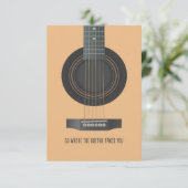 Musik Kunst, wohin die Gitarre führt Dankeskarte (Stehend Vorderseite)