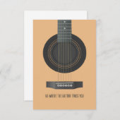 Musik Kunst, wohin die Gitarre führt Dankeskarte (Vorne/Hinten)