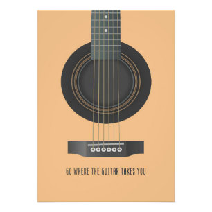 Musik Kunst, wohin die Gitarre führt Fotodruck