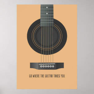 Musik Kunst, wohin die Gitarre führt Poster