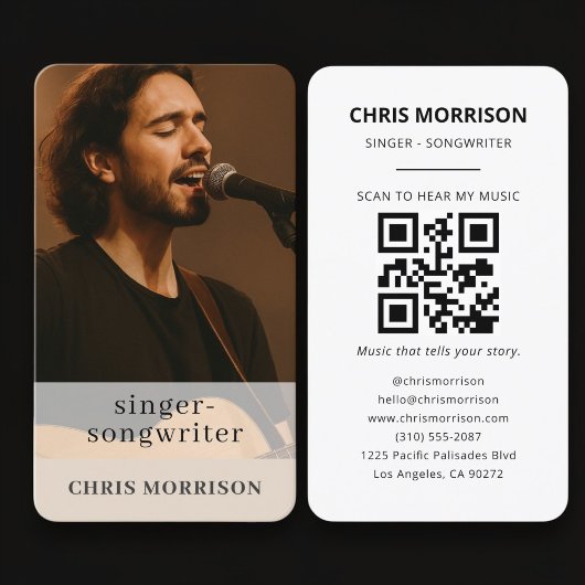 Musik-Künstler-QR-Code  Visitenkarte