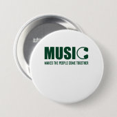 Musik lässt die Menschen zusammenkommen Button (Vorne & Hinten)